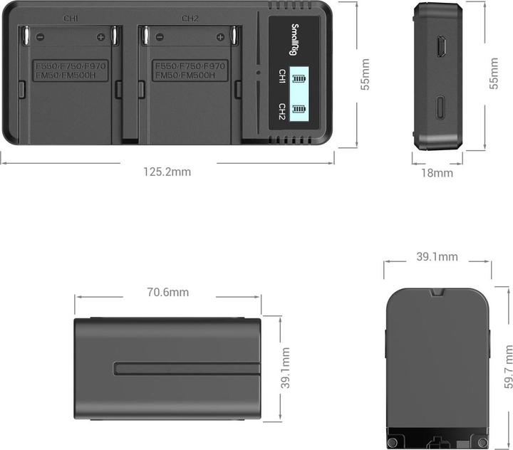 Produktbild SmallRig 3823 NP-F970 (Kamera Akku, Kamera Akku Ladegerät)