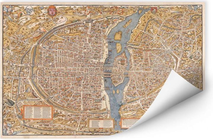Produktbild Trenddeko Historische Karte von Paris (80 x 50 cm)