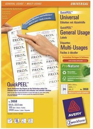 Produktbild Avery Universal-Etiketten