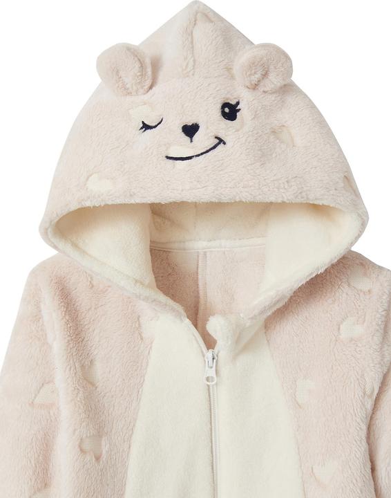 Actual product image Vertbaudet Girls' plush jumpsuit, noctilucent (86)
