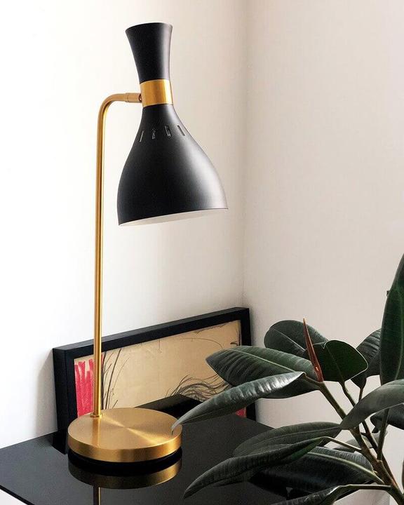 Immagine prodotto Elstead Lighting Lampada da tavolo Joan E27 nero notte, ottone brunito (E27)