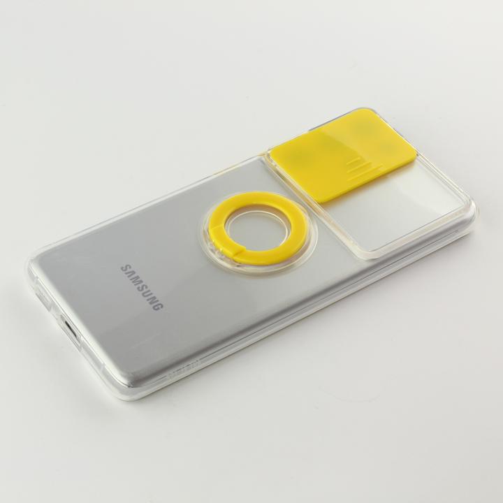 Immagine prodotto PhoneLook Coque Caméra clapet avec anneau jaune (Samsung Galaxy S22 Ultra)