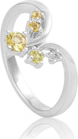 Image du produit Breuning BAGUE - E. SAFIR JAUNE CLAIR/Brill. 0,02 Ct. H/si (61, Or 585/14 K)