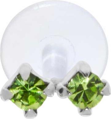 Produktbild Bijouteria Ohrpiercing (Bioplast, Kristall, Silber 925)