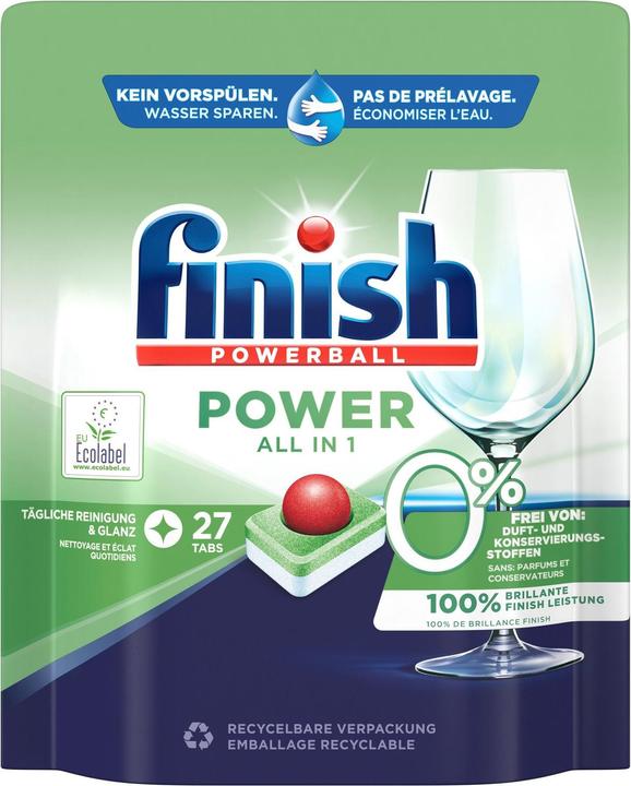 Finish Powerball 0% (Tabs, 27 Waschgänge)