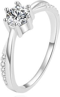 Image du produit Beneto Belle bague en argent avec zircons clairs AGG304L - Circuit : 56 mm (L) (56)