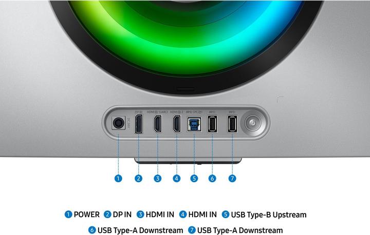 Actual product image Samsung Odyssey G8 (3440 x 1440 pixels, 34")