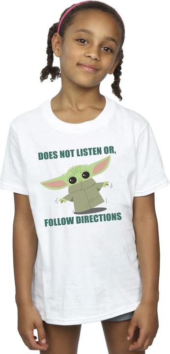 Image du produit Star Wars - T-shirt THE MANDALORIAN GROGU DOES NOT LISTEN - Fille (116)