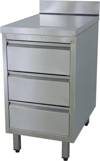 Actual product image Gastro Hero Stainless steel drawer cabinet ECO er unit with backsplash (Metal)
