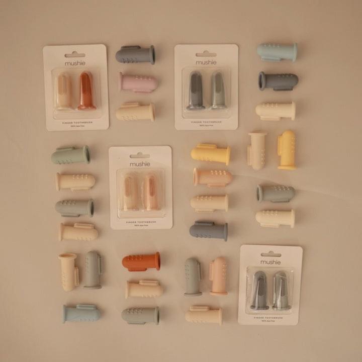 Actual product image Mushie Finger Toothbrush (2 x)