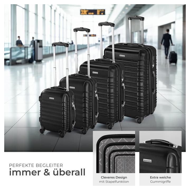 Produktbild tectake Hartschalenkofferset (106 l, Handgepäck (bis 50l), M (50 - 90l), L (90 - 115l), XL (ab 115l))
