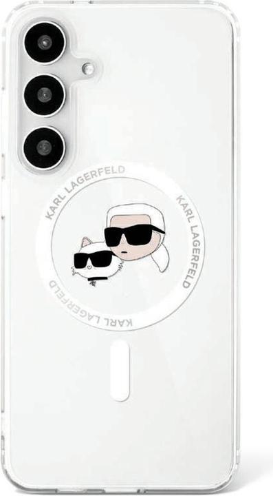 Image du produit Karl Lagerfeld Etui Button Karl & Choupette Heads Printed Logo MagSafe Samsung Galaxy S25 biaÅy (Samsung Galaxy S25)