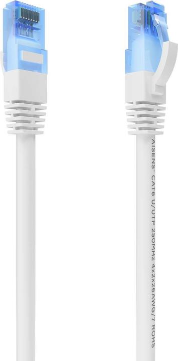 Image du produit Aisens CABLE RED LATIGUILLO RJ45 CAT.6 UTP AWG26 CCA BLANCO 25CM (U/UTP, CAT6, 0.25 m)