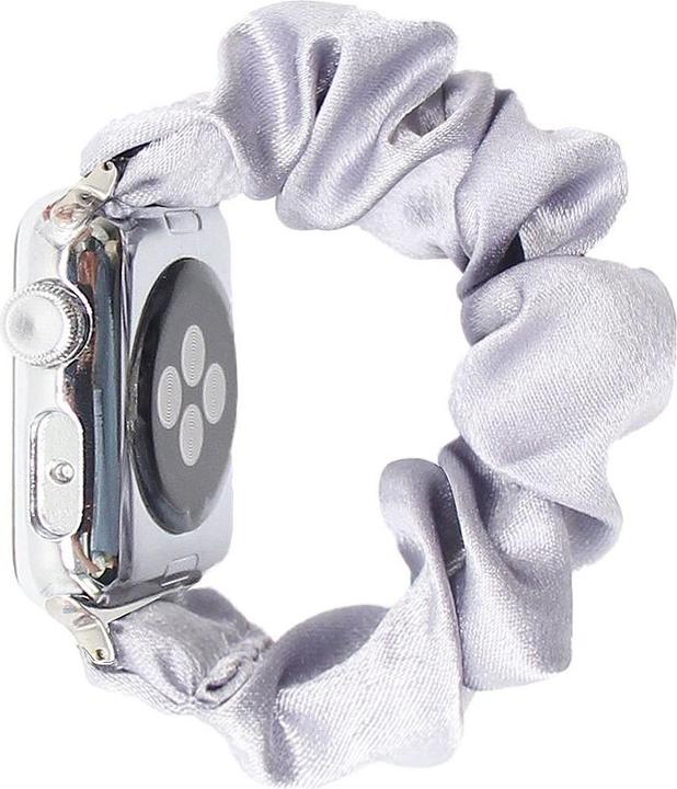 Produktbild PhoneLook Scrunchie armband silber 42mm / 44mm / 45mm (42 mm, 44 mm, 45 mm, Stoff)