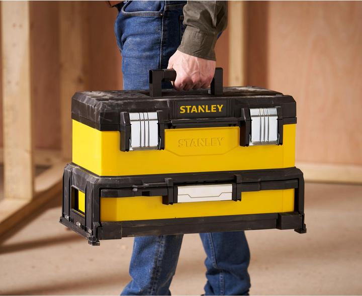 Actual product image Stanley Tool box metalplastic with integrated drawer (1 pieces)