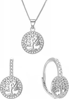 Actual product image Agato Stylish silver jewellery set Tree of Life AGSET368R (chain. pendant. earrings)