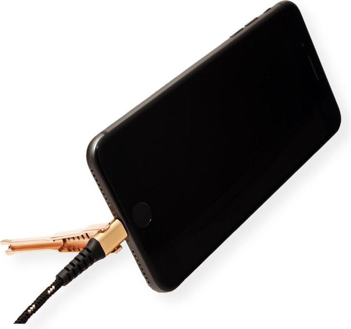 Actual product image Roline Gold Lightning cable (1 m, USB 2.0)