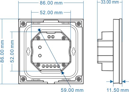 Actual product image Dotlux DOTL touch panel