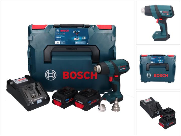 Produktbild Bosch Professional Bosch GHG 18V-50 Professional Akku Heissluftgebläse 18 V 300° C / 500° C + 2x ProCORE Akku 8,0 Ah +