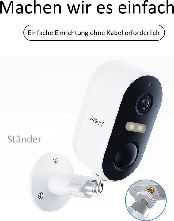 Immagine prodotto Arenti Kabellose 2K WLAN Überwachungskamera mit Nachtsicht