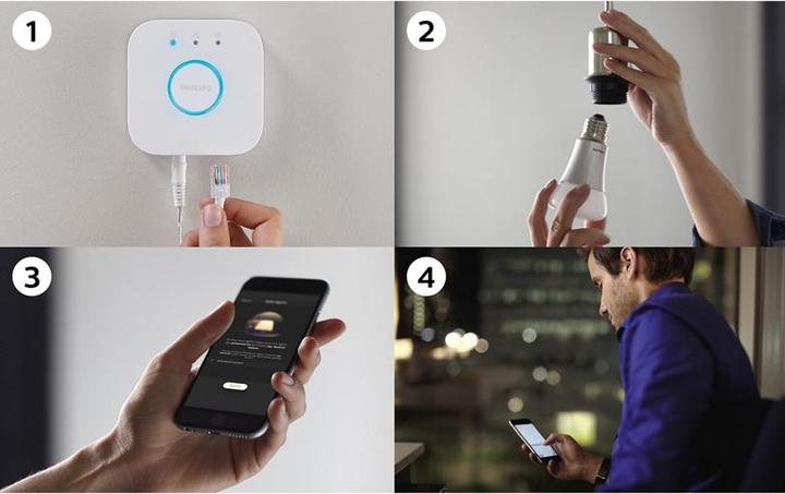 Actual product image Philips Hue White Starter Set (E27, 9.50 W, 1055 lm, 2 x, F)