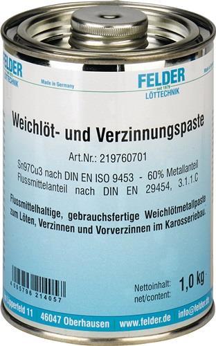 Nährwerte und Zutaten Felder weisshlöt- u.Verzinnungspaste 230-250GradC 1kg S-Sn97Cu3