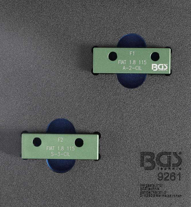 Produktbild BGS Werkstattwageneinlage 1/6: Nockenwellen-Arretierwerkzeug-Satz für Fiat, Lancia 1.8l 115 PS