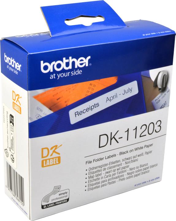 Actual product image Brother DK-11203 File folder labels