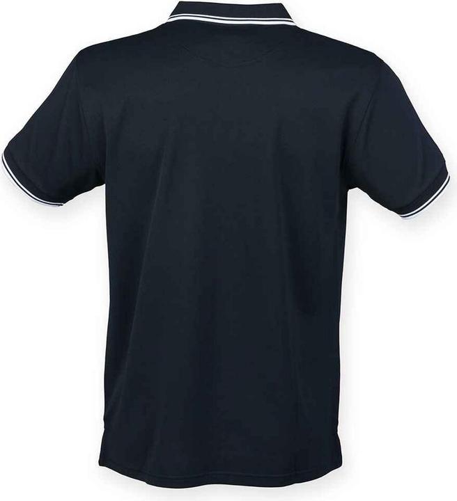 Actual product image Henbury Mens CoolPlus Tipped Polo Shirt (S)