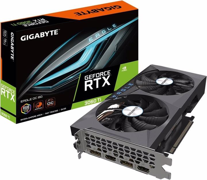 Actual product image Gigabyte GeForce RTX 3060 Ti Eagle OC 8G LHR (8 GB)