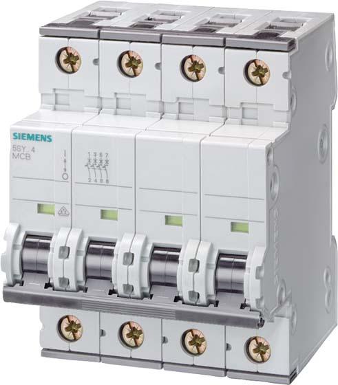 Immagine prodotto Siemens SIEM 5SY6450-7 Interruttore miniaturizzato 400V 6kA, 4 poli, C, 50