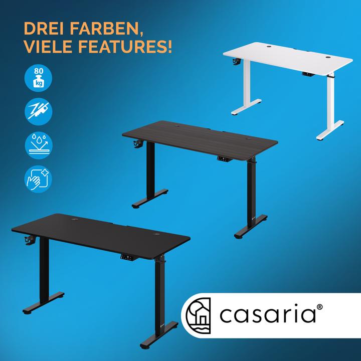 Image du produit Casaria Bureau à hauteur réglable (140 x 60 x 118 cm)