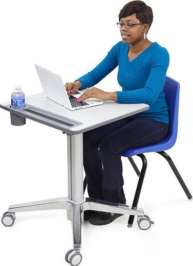 Actual product image Ergotron roll stand, LearnFit Desk, adjustable