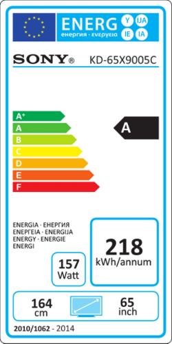 Energy Label Sony Kd-65x9005c (65", LED, 4K)