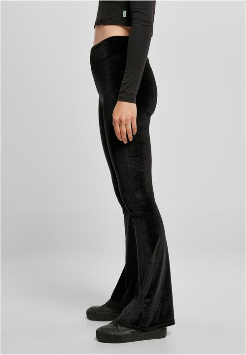 Actual product image Urban Classics Ladies High Waist Velvet Boot Cut Leggings (XS)