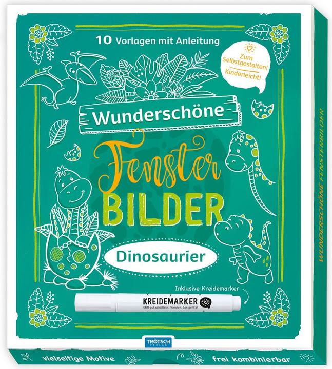 Produktbild Fensterbilder Dinos zum Selbstgestalten grün