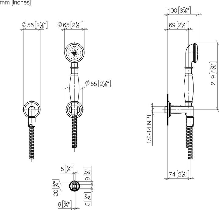 Actual product image Dornbracht Madison shower set, with single rosettes round, 27803361