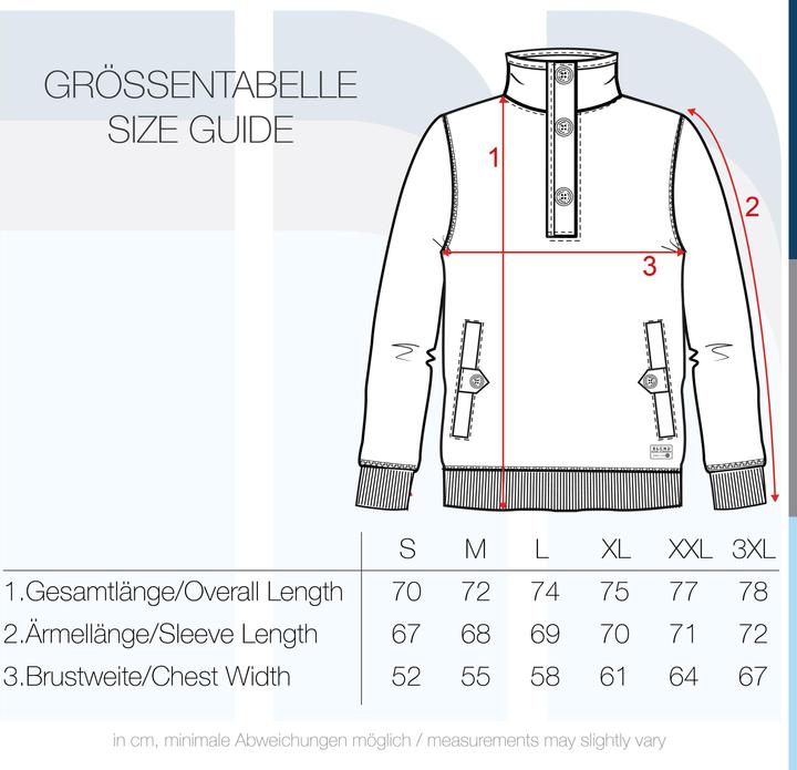 Actual product image Blend Achlias Men's Sweatshirt Sweat Shirt Jumper With High-Neck Buttons And Pockets (XXL)