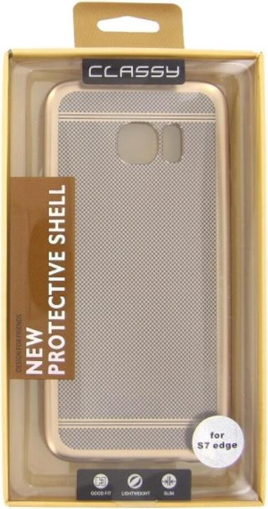 Actual product image OEM Silicone Case Classy Samsung S7 Edge gold (Samsung Galaxy S7 Edge)