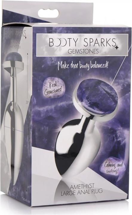 Actual product image XR Brands Gemstones Amethyst Gem Large Anal Plug