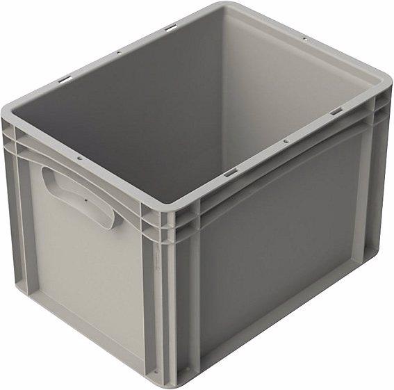 Image du produit Cargo Plast Boîte rigide, grise, L x l x h 400 x 300 x 270 mm, poignées fermées, lot de 5.