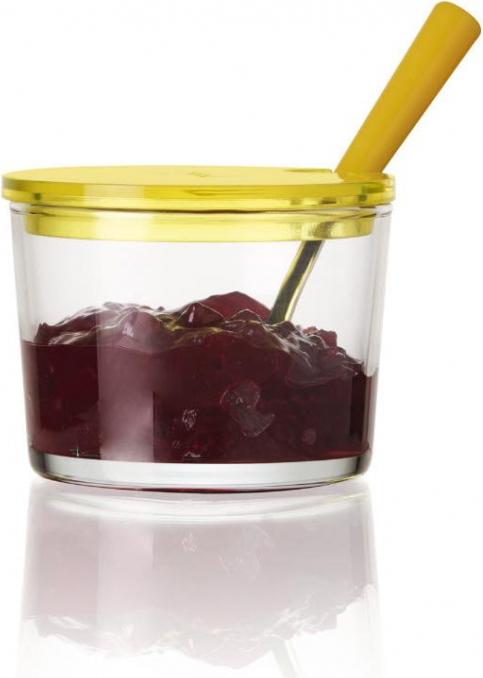 Produktbild Montana: Marmeladendose Brunch mit Löffel, Transparent/Gelb (0.88 l)