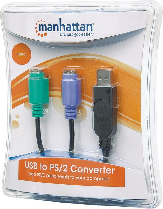 Actual product image Manhattan USB to PS/2 adapter cable
