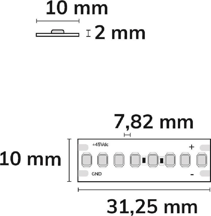 Immagine prodotto Isoled Nastro flessibile LED HEQ918/940 Linear CCT, 48V DC, 6W ww + 6W nw, IP20, 130 lm/W, rotolo da 5m (500 cm)