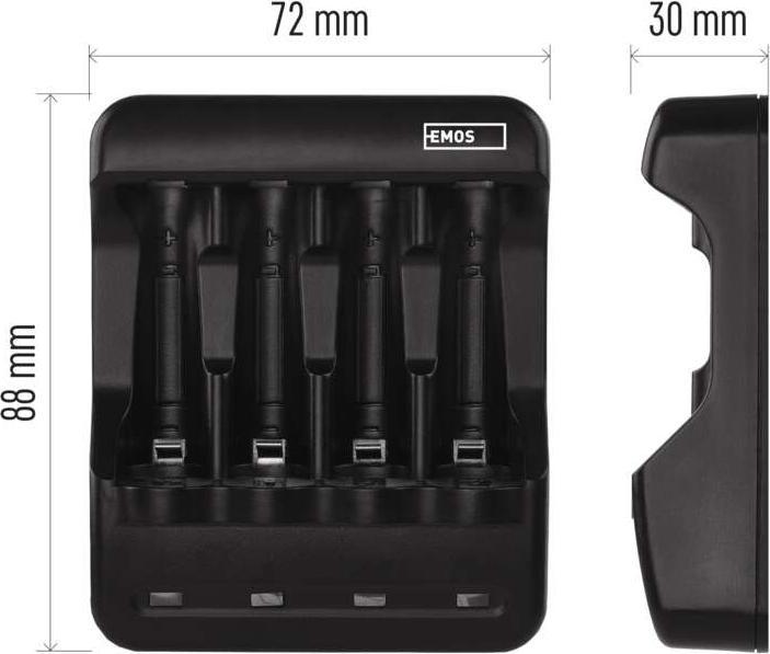 Immagine prodotto Emos Caricabatterie BCN-40 (1 pz., AAA, Caricabatterie senza batteria)