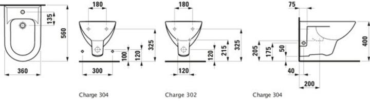 Produktbild Laufen Wand-Bidet PRO 1 HL 2 seit Löcher f W-Anschl weiss
