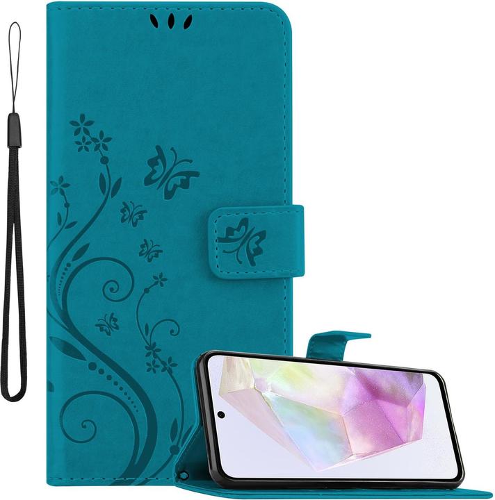 Cadorabo Hülle für Samsung Galaxy A35 mit Blumen Muster (Samsung Galaxy A35)