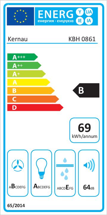Energy Label Kernau KBH 0861 X (Flat-screen hood)
