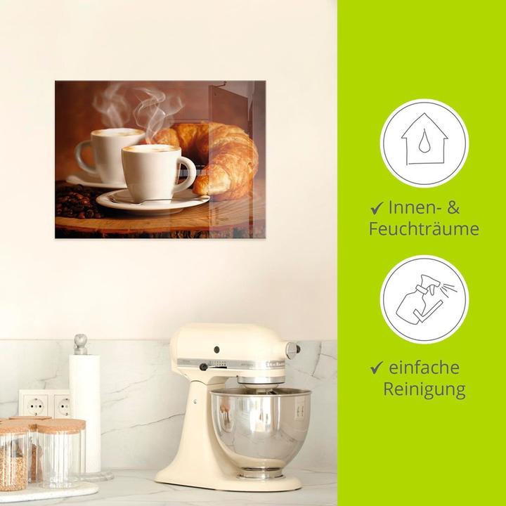Produktbild Artland Dampfender Cappuccino und Croissant T5XO (20x20 cm)