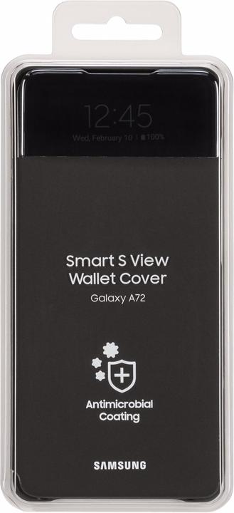 Produktbild Samsung Smart S View Wallet Cover für A725 Galaxy A72 black (Samsung Galaxy A72)
